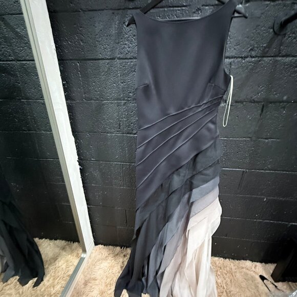 Halston Ombre Voile Satin Gown - Picture 5 of 6
